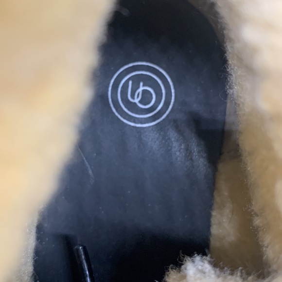 Urban Outfitters Bailey Sherpa Hiker Boots Brown 7 Casual Lumberjack Cabin Cozy - Picture 4 of 15